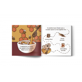 making the mixture in Personalised book - Sweet Potato Brownies by Amy Whiteford