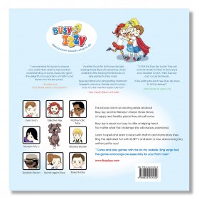 back cover Busy Izzy and friends by Roxanne Kiely
